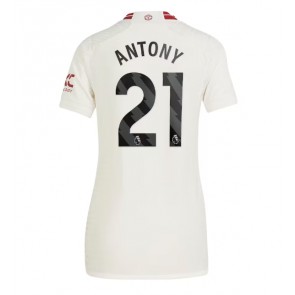Lacne Ženy Futbalové dres Manchester United Antony #21 2023-24 Krátky Rukáv - Tretina